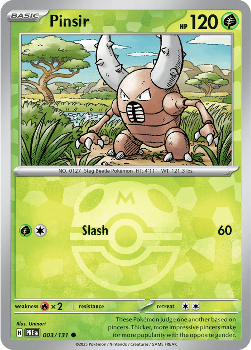Pinsir 003/131 - Prismatic Evolutions - Master Ball Pattern