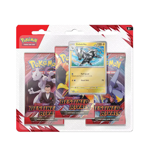 Pokémon Destined Rivals: 3-Pack Blister - Zebstrika