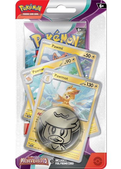 Pokémon Paldea Evolved: Premium Checklane Blister - Pawmot