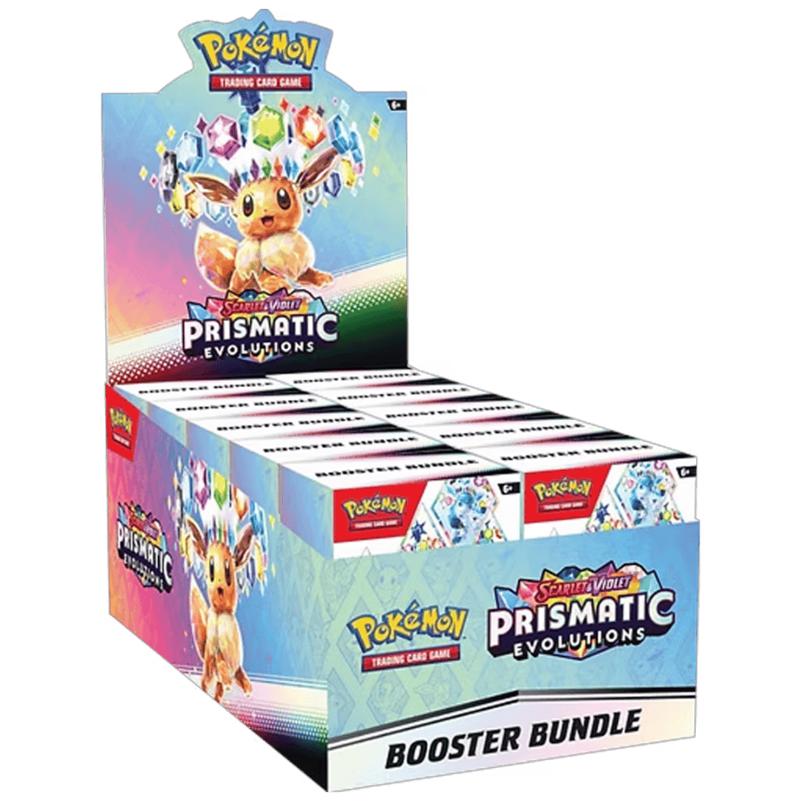 Pokémon Prismatic Evolutions Booster Bundle Display