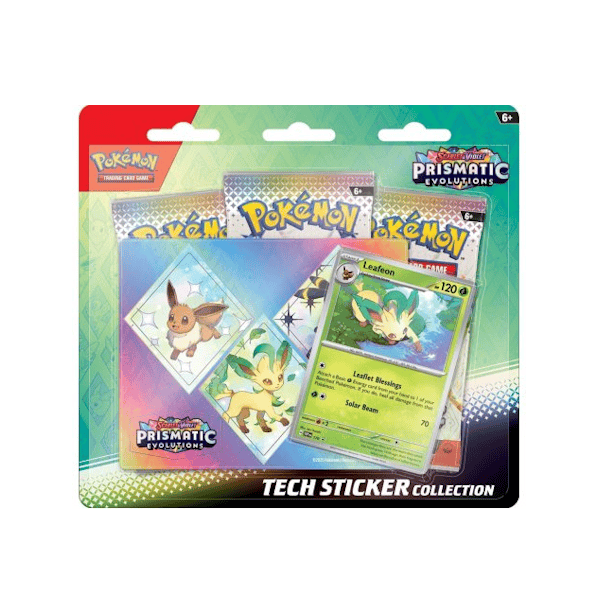 Pokémon Prismatic Evolutions: Leafeon Tech Sticker Collection