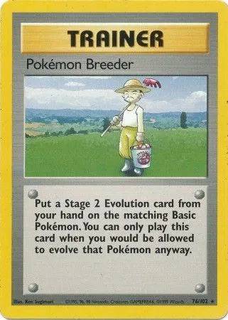 Pokemon Breeder 76/102 - Base Set (Unlimited) - Normal