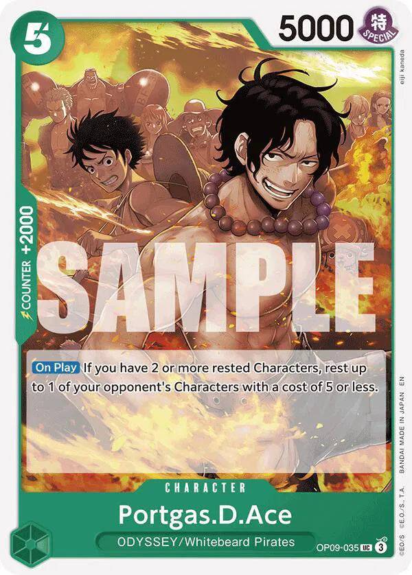 Portgas.D.Ace (Reprint) OP09-035 - Starter Deck 28: GREEN/YELLOW Yamato - Normal