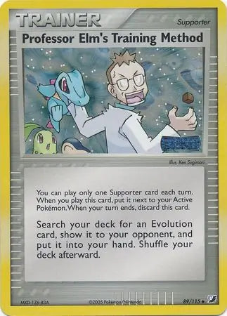 Professor Elm's Training Method 89/115 - EX Unseen Forces - Reverse Holofoil