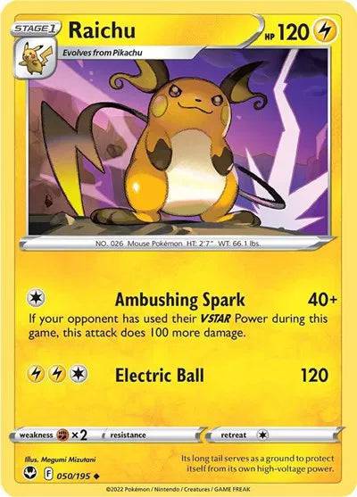 Raichu 050/195 - Silver Tempest - Normal