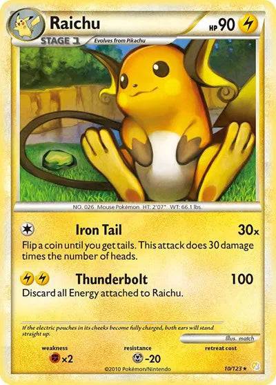 Raichu 10/90 - HeartGold SoulSilver - Holofoil