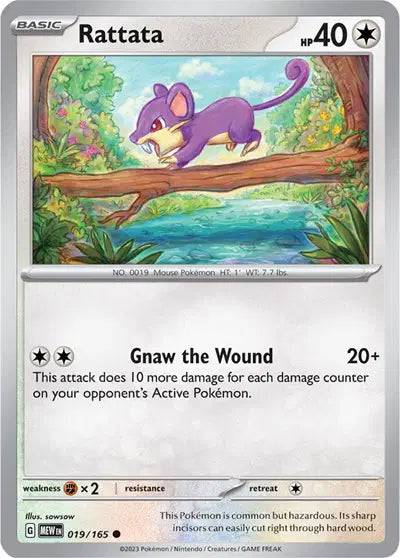 Rattata 019/165 - Scarlet & Violet 151 - Reverse Holofoil