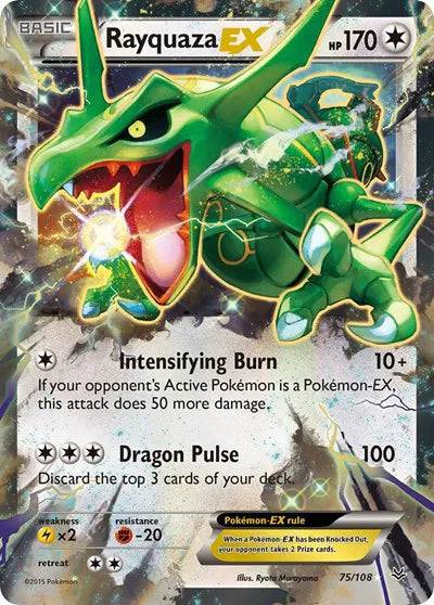 Rayquaza EX 75/108 - Roaring Skies - Holofoil