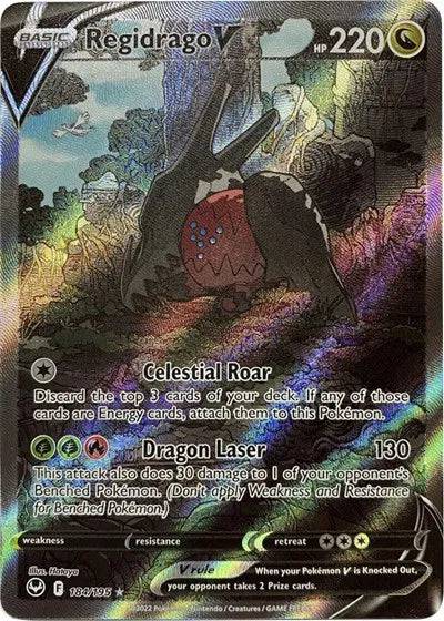 regidrago v pokemon card 184/195 - Silver Tempest Size:Kyogre (Gold) Lorcana Cards The item may be Guilds of Ravnica Mythic