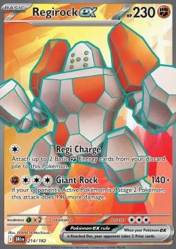 Regirock ex 214/182 - Destined Rivals - Holofoil