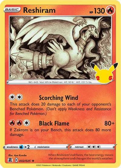 Reshiram 002/025 - Celebrations - Holofoil