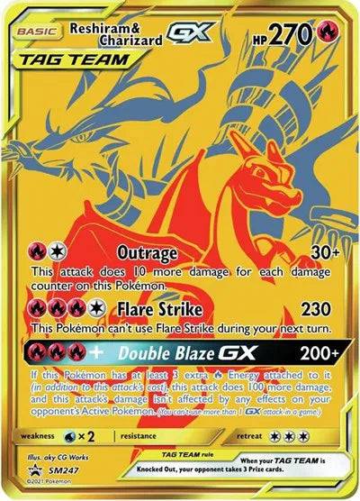 Reshiram & Charizard GX SM247 - Sun & Moon Promo - Holofoil
