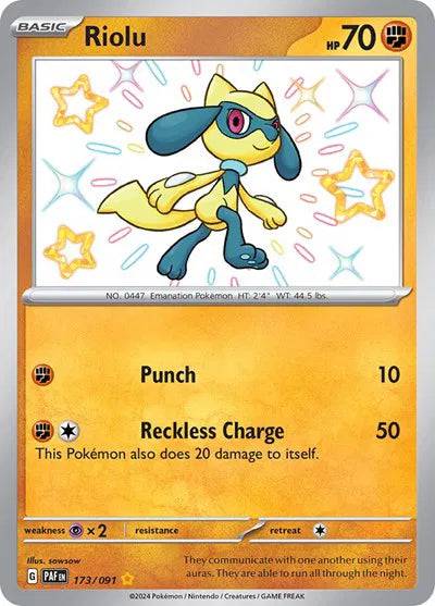 Riolu 173/091 - Paldean Fates - Holofoil