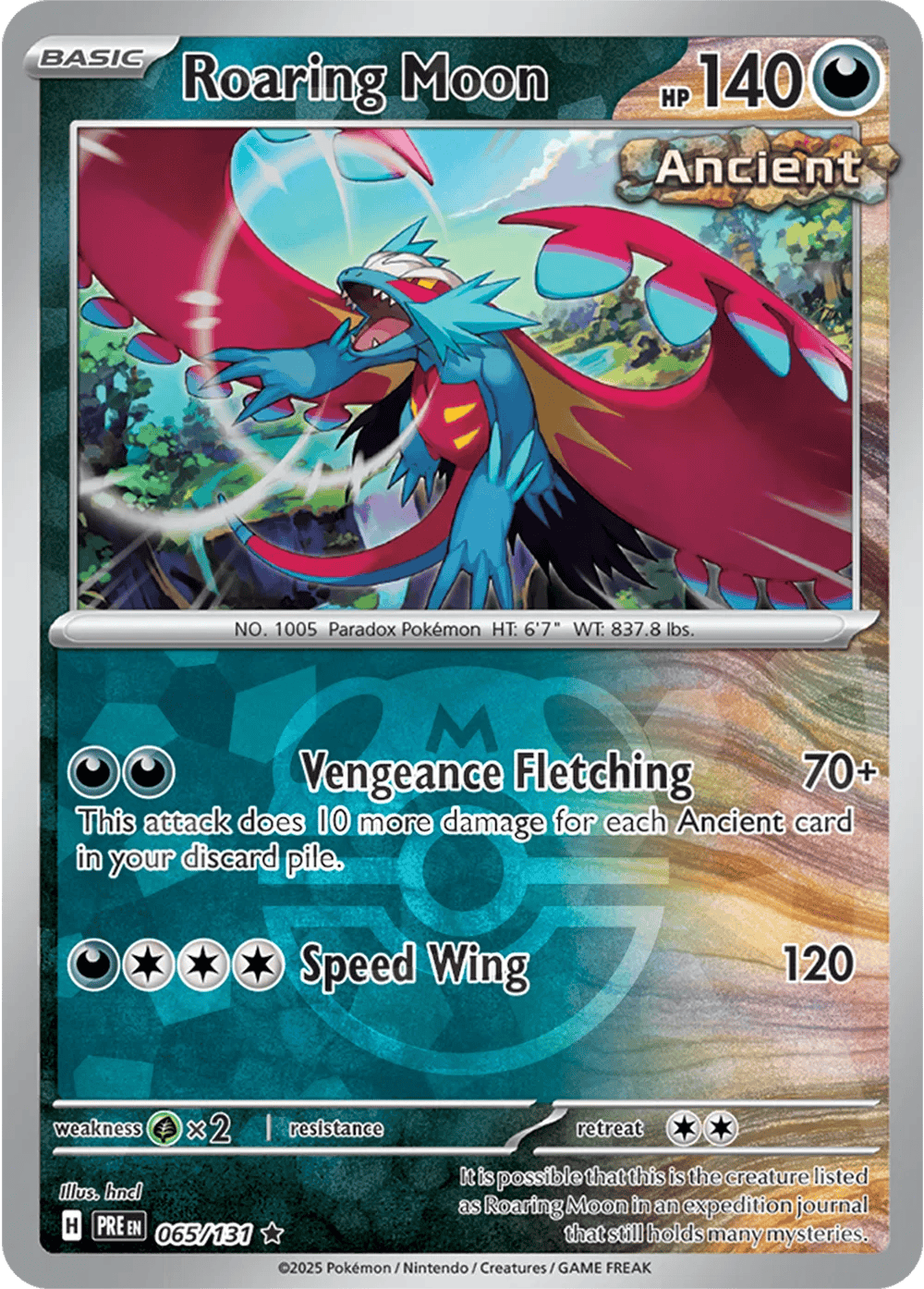 Roaring Moon 065/131 - Prismatic Evolutions - Master Ball Pattern