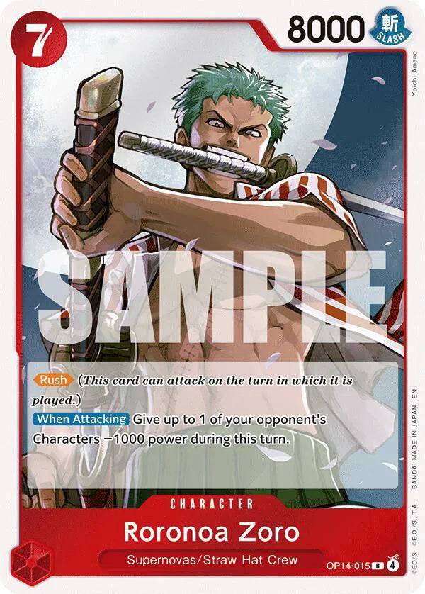 Roronoa Zoro OP14-015 - The Azure Sea's Seven - Foil
