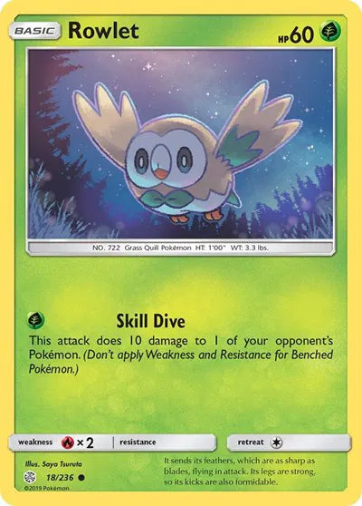 Rowlet 18/236 - Cosmic Eclipse - Reverse Holofoil