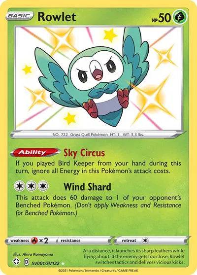 Rowlet SV001/SV122 - Shining Fates: Shiny Vault - Holofoil