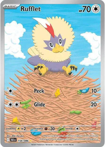 Rufflet 154/086 - Black Bolt - Holofoil