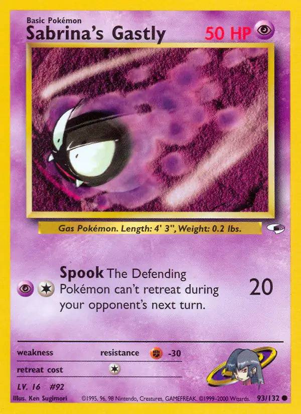 Sabrina's Gastly 93/132 - Gym Heroes (Unlimited) - Normal