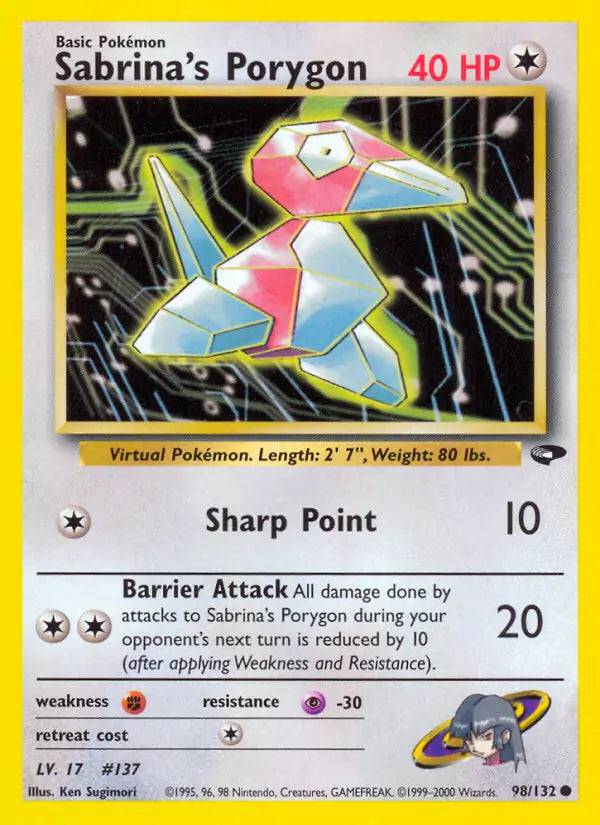Sabrina's Porygon 98/132 - Gym Challenge (Unlimited) - Normal