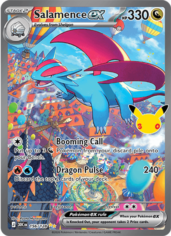 Salamence ex 156/128 - 30th Celebration - Holofoil
