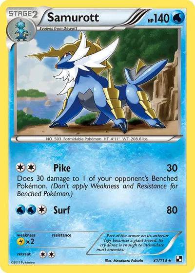 Samurott 31/114 - Black & White - Holofoil