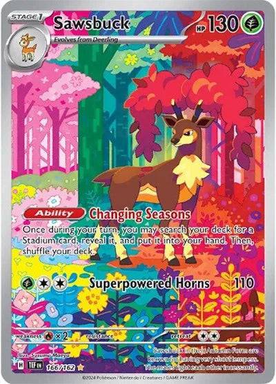 Sawsbuck 166/162 - Temporal Forces - Holofoil