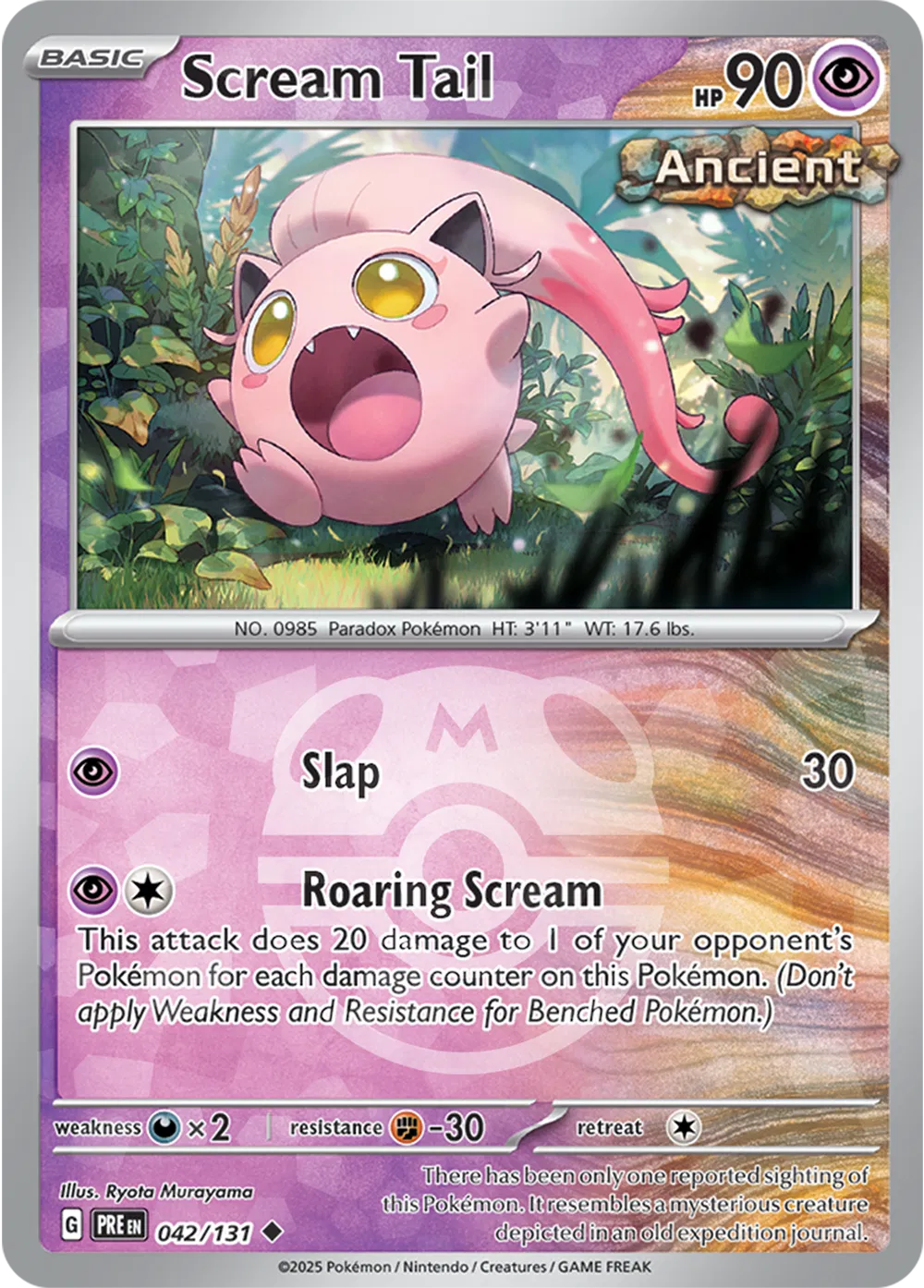 Scream Tail 042/131 - Prismatic Evolutions - Master Ball Pattern