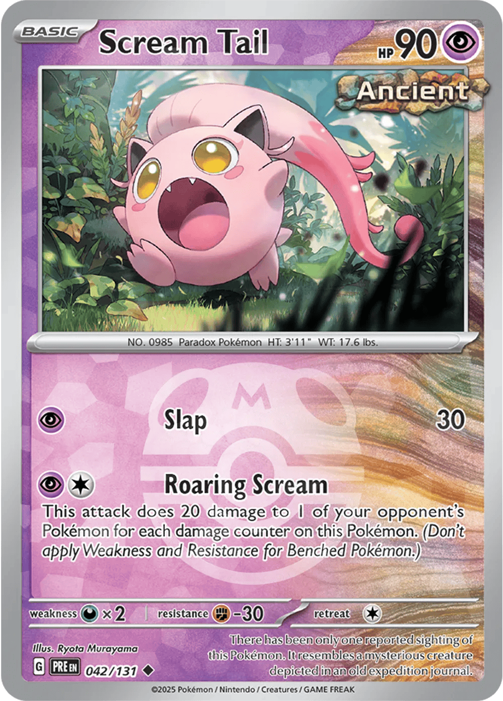 Scream Tail 042/131 - Prismatic Evolutions - Master Ball Pattern
