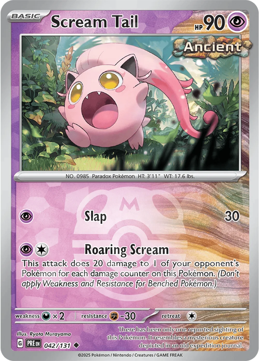 Scream Tail 042/131 - Prismatic Evolutions - Master Ball Pattern