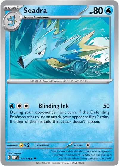 Seadra 117/165 - Scarlet & Violet 151 - Reverse Holofoil