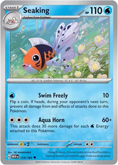 Seaking 119/165 - Scarlet & Violet 151 - Reverse Holofoil