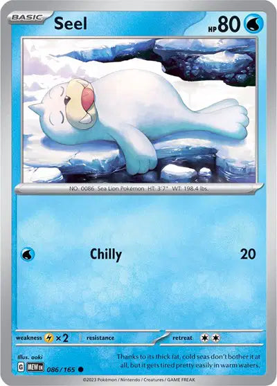 Seel 086/165 - Scarlet & Violet 151 - Reverse Holofoil