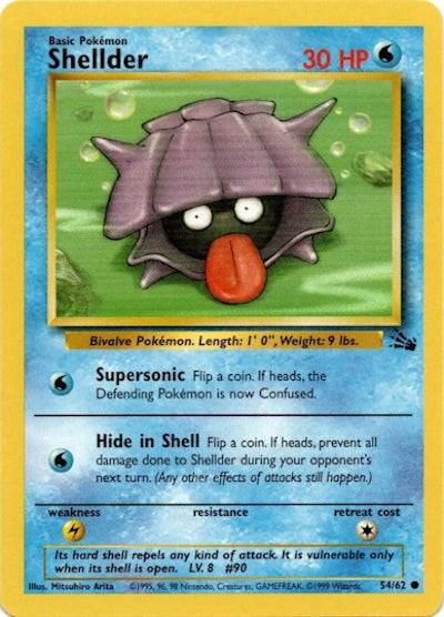 Shellder 54/62 - Fossil (Unlimited) - Normal
