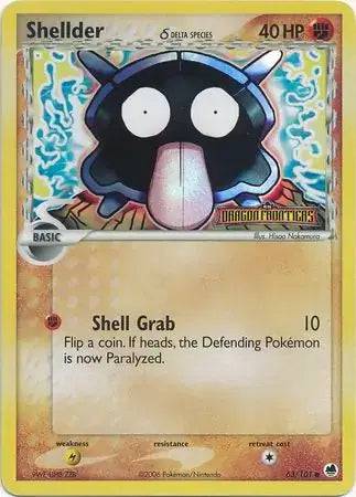 Shellder 63/101 - EX Dragon Frontiers - Reverse Holofoil