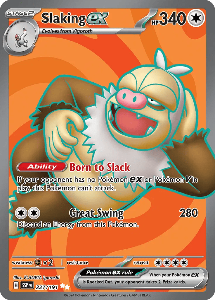 Slaking ex 227/191 - Surging Sparks - Holofoil