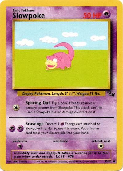 Slowpoke 55/62 - Fossil (Unlimited) - Normal