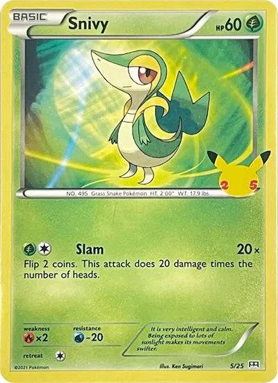 Snivy 5/25 - McDonald's 25th Anniversary Promos - Holofoil