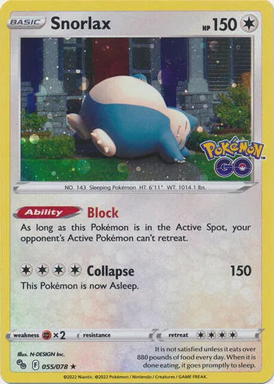 Snorlax 055/078 - Pokemon Go - Cosmos Holo