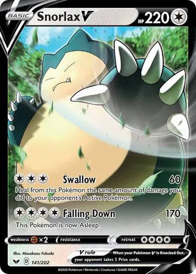 Snorlax V 141/202 - Sword & Shield - Holofoil