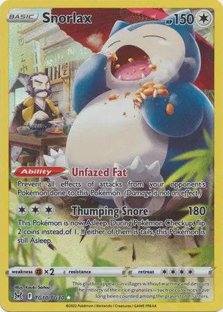 Snorlax TG10/TG30 - Lost Origin Trainer Gallery - Holofoil
