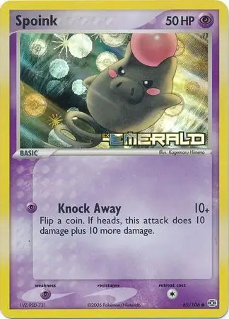 Spoink 65/106 - EX Emerald - Reverse Holofoil