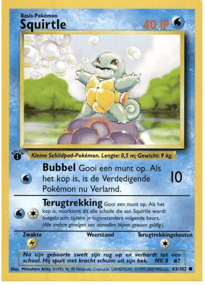 Squirtle (NL) 63/102 - Base Set (1st Edition) - Normal