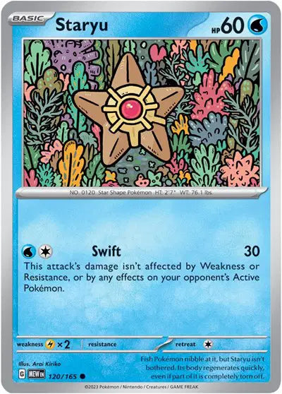 Staryu 120/165 - Scarlet & Violet 151 - Reverse Holofoil