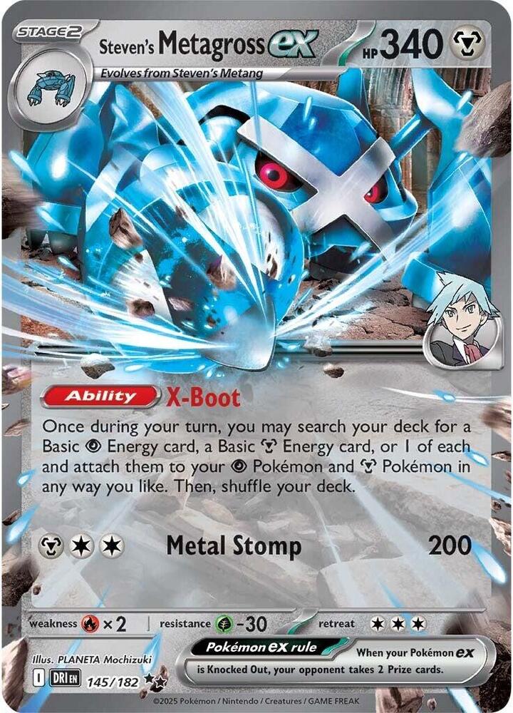 Steven's Metagross Ex 145/182 - Destined Rivals - Holofoil