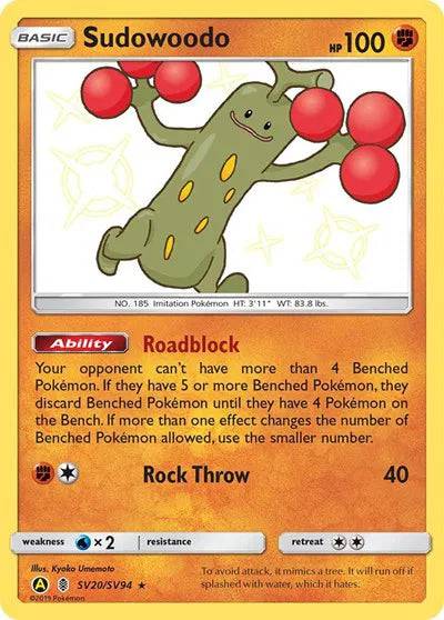 Sudowoodo SV20/SV94 - Hidden Fates: Shiny Vault - Holofoil
