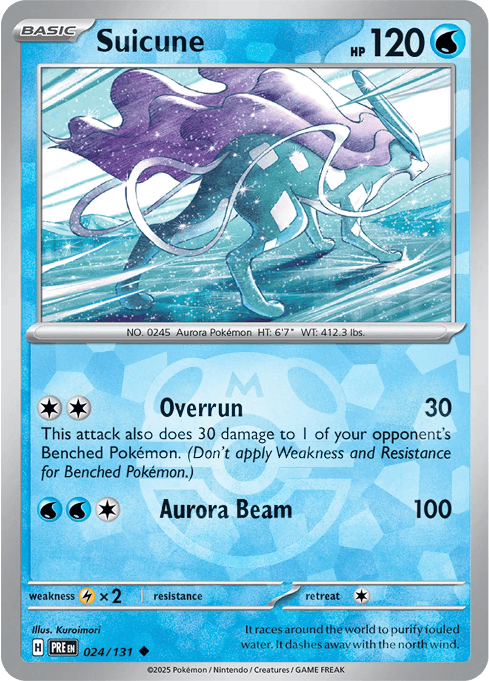 Suicune 024/131 - Prismatic Evolutions - Master Ball Pattern
