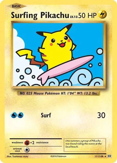 Surfing Pikachu 111/108 - Evolutions - Normal