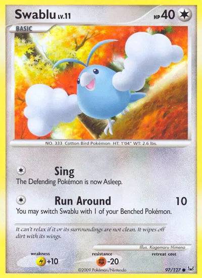 Swablu Lv.11 97/127 - Platinum - Reverse Holofoil