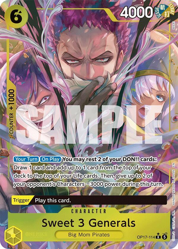 Sweet 3 Generals (Alternate Art) OP17-114 - The World's Strongest Warriors - Foil